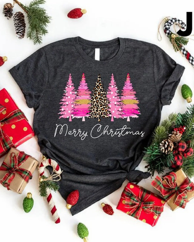 Ladies Merry Christmas Shirt Tree Shirt