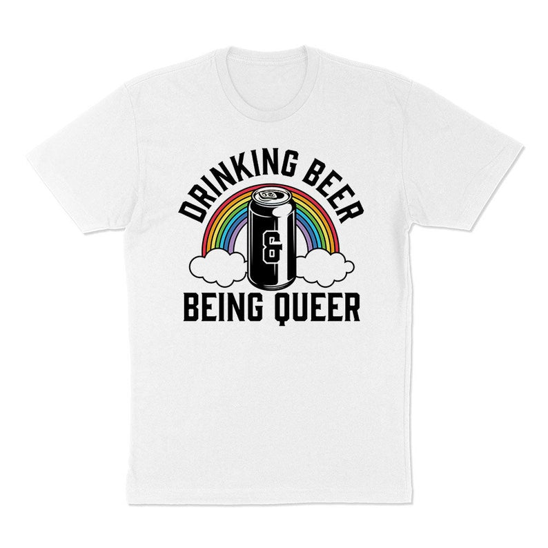 Drinking Beer and Being Queer Pride T-shirt