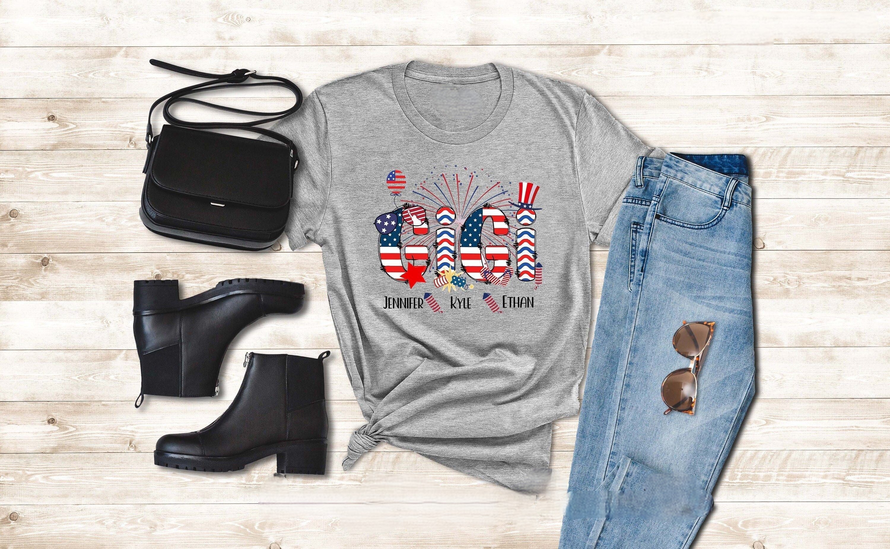 Personalized Patriot Grandma T-shirt