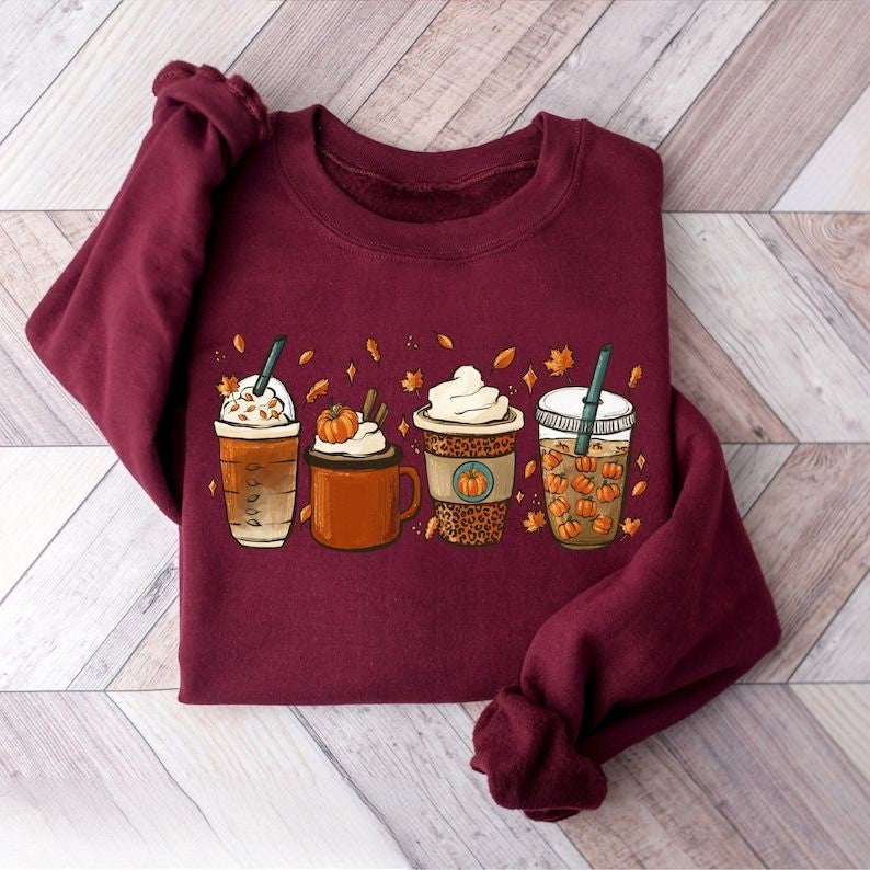 Fall Coffee Vintage Halloween Sweatshirt
