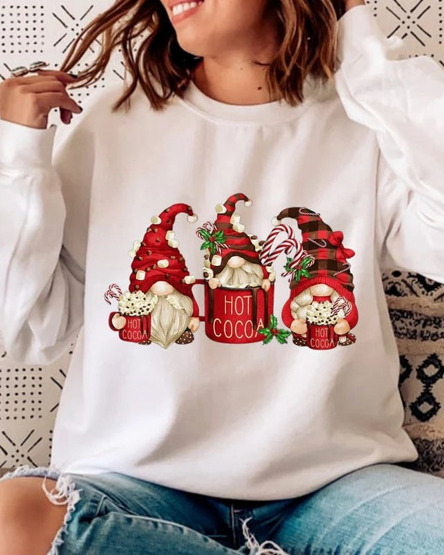Gnome Sweatshirt Hot Cocoa Gnome Sweater