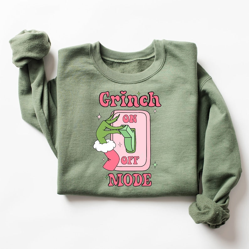 Grin Mode On Christmas Sweatshirt