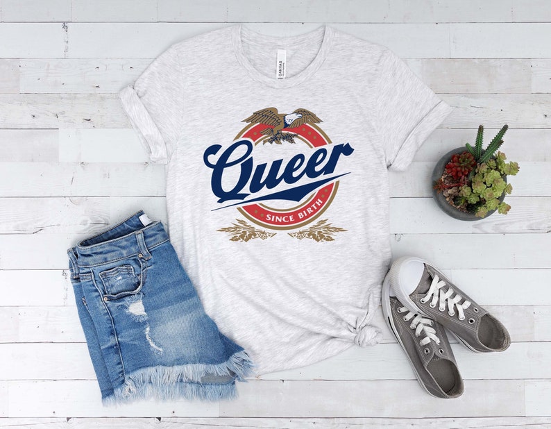 Queer Beer Print T-shirt
