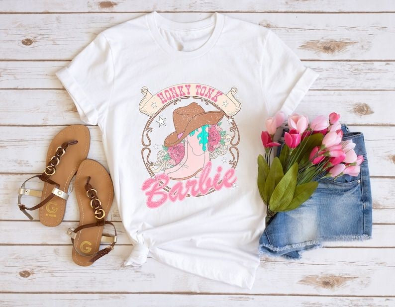 Honky Tonky Barbie Cowgirl T-shirt