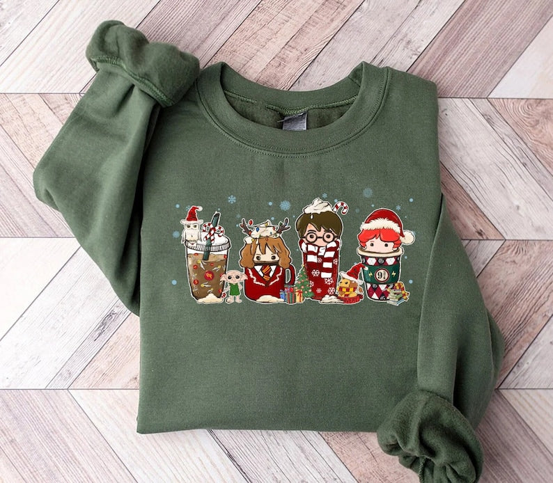 Magic Harry Coffee Latte Christmas Sweatshirt