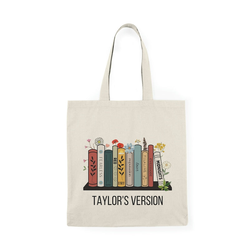 Taylor Swift Albums As Books Tote Bag