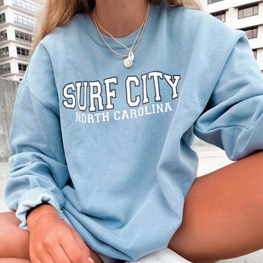 Surf City Print Women's Sweatshirt
