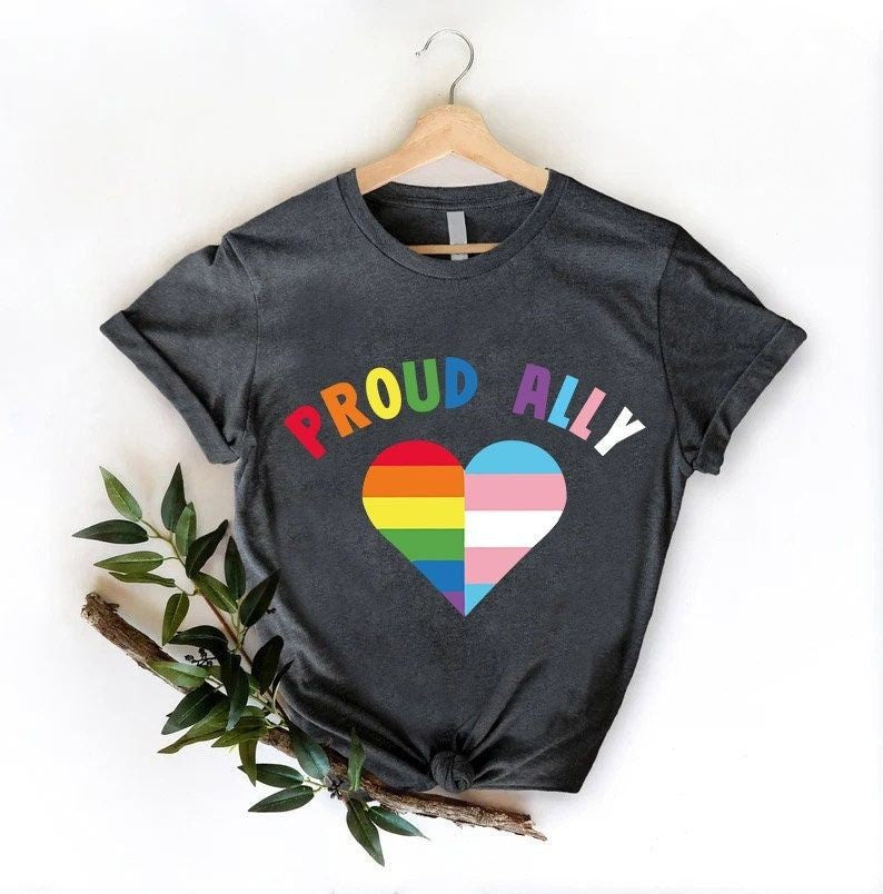 Pride Ally Heart Print T-shirt