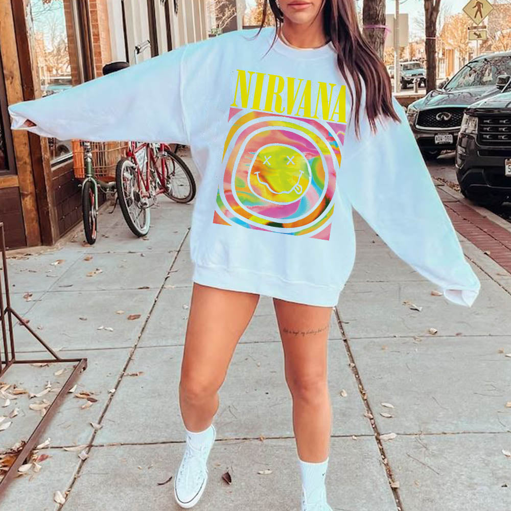 Rock Band Smiley Face Sweatshirt