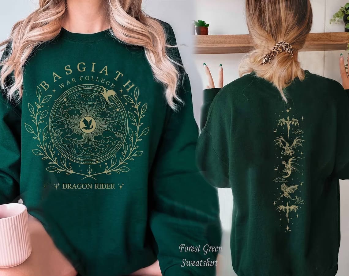 Fourth Wing Double-Sided Print Sweatshirt