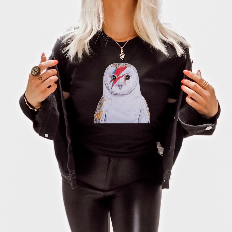 Goblin King Owl Short Sleeve Print T-shirt