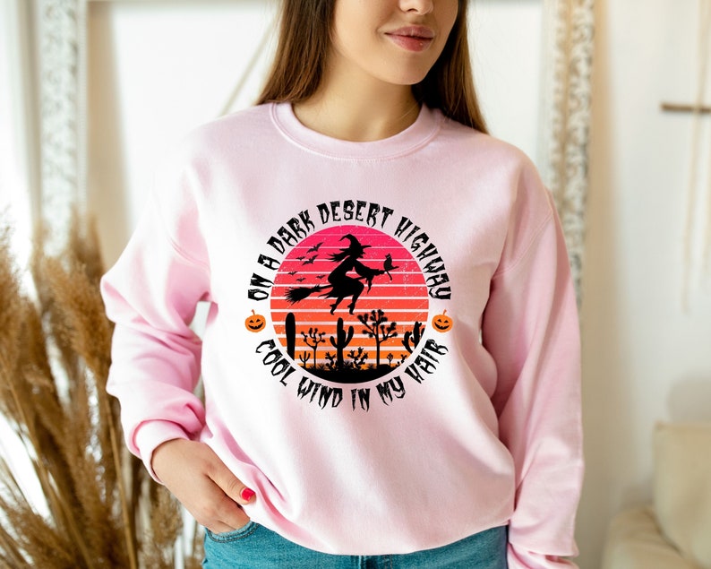 On A Dark Desert Highway Halloween Sweatshirt