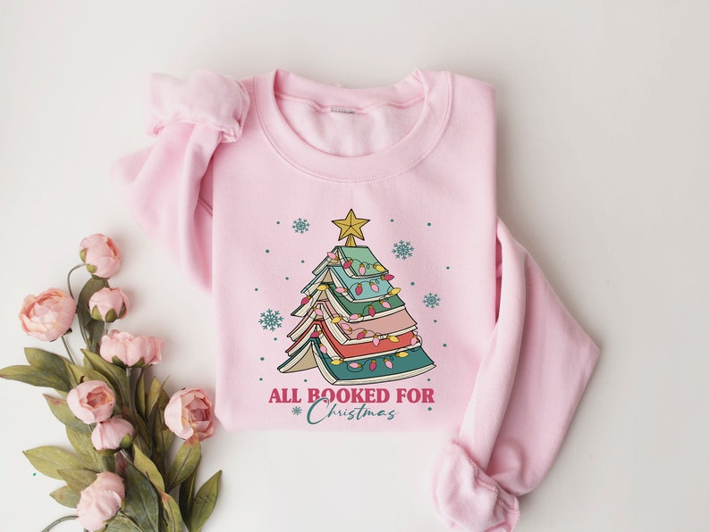 Book Lovers Christmas Tree Sweatshirt