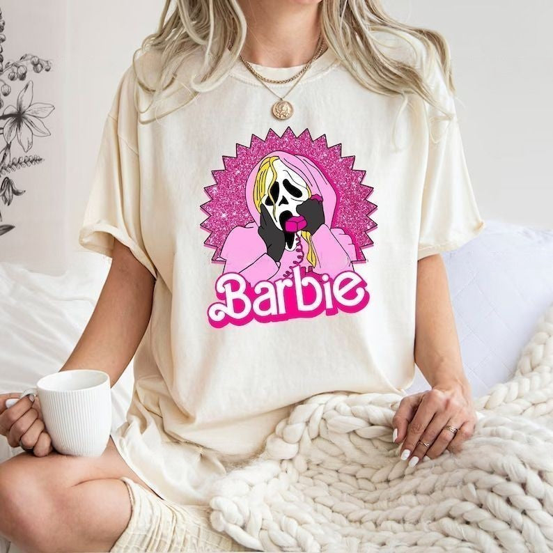 Horror Barbie Ghost Face T-shirt