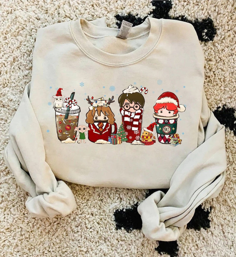 Magic Harry Coffee Latte Christmas Sweatshirt