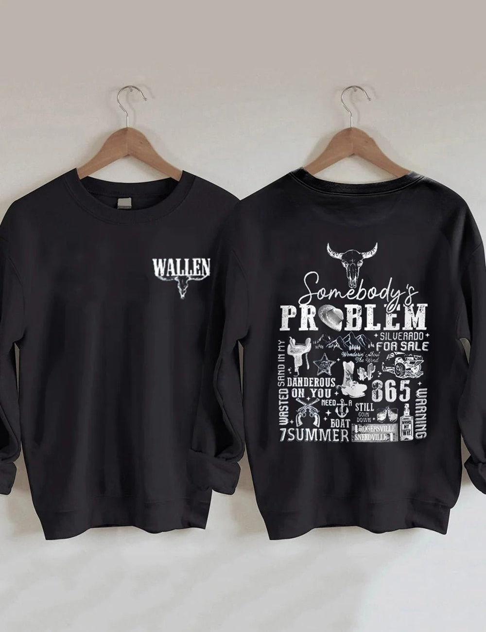 Somebody's Problem Wallen Sweatshirt-BLACK