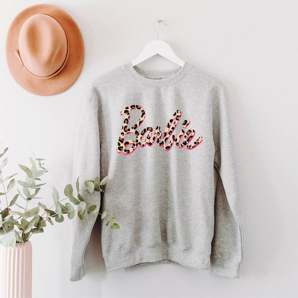 leopard Print Barbie Sweatshirt