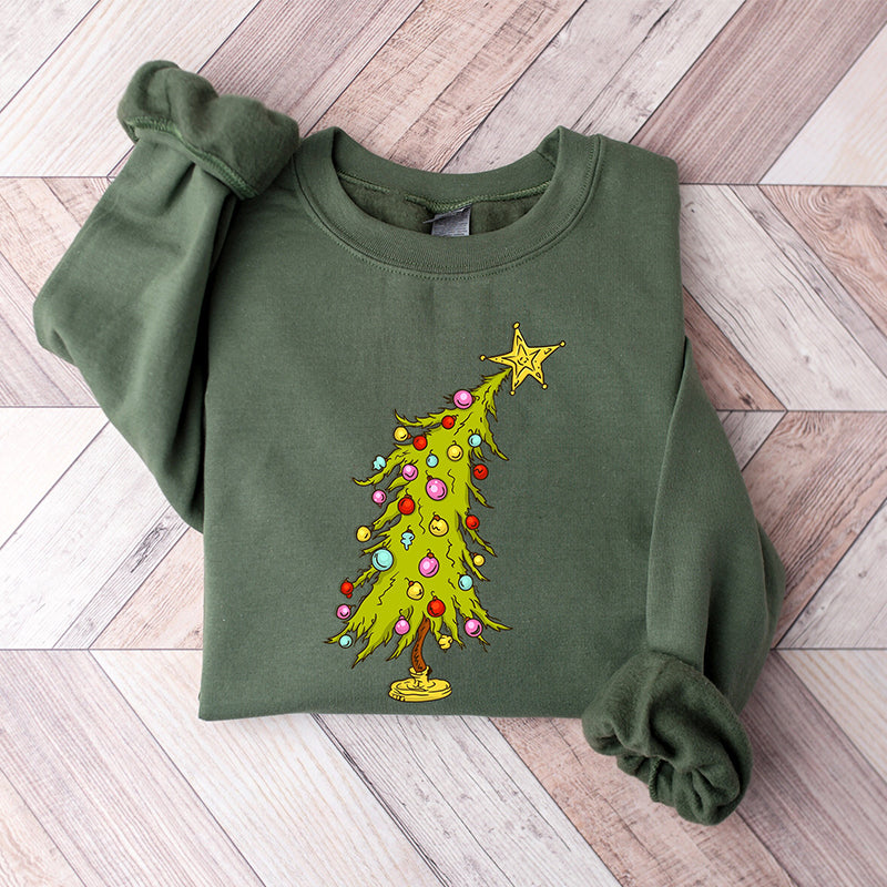Trendy Christmas Tree Sweatshirt