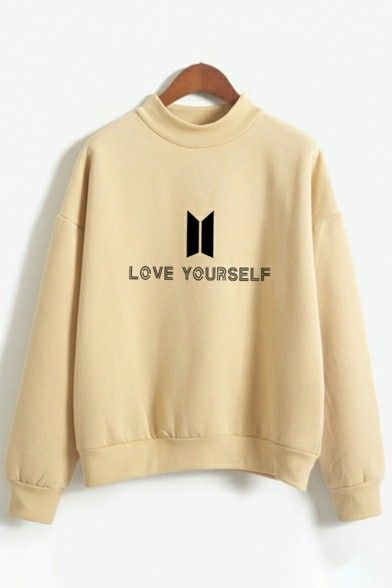 BTS Stylish Letter Printed Sweatshirt