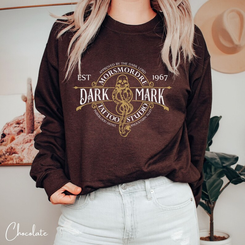 Dark Mark Tattoo Wiccan Gildan 18000 Sweatshirt