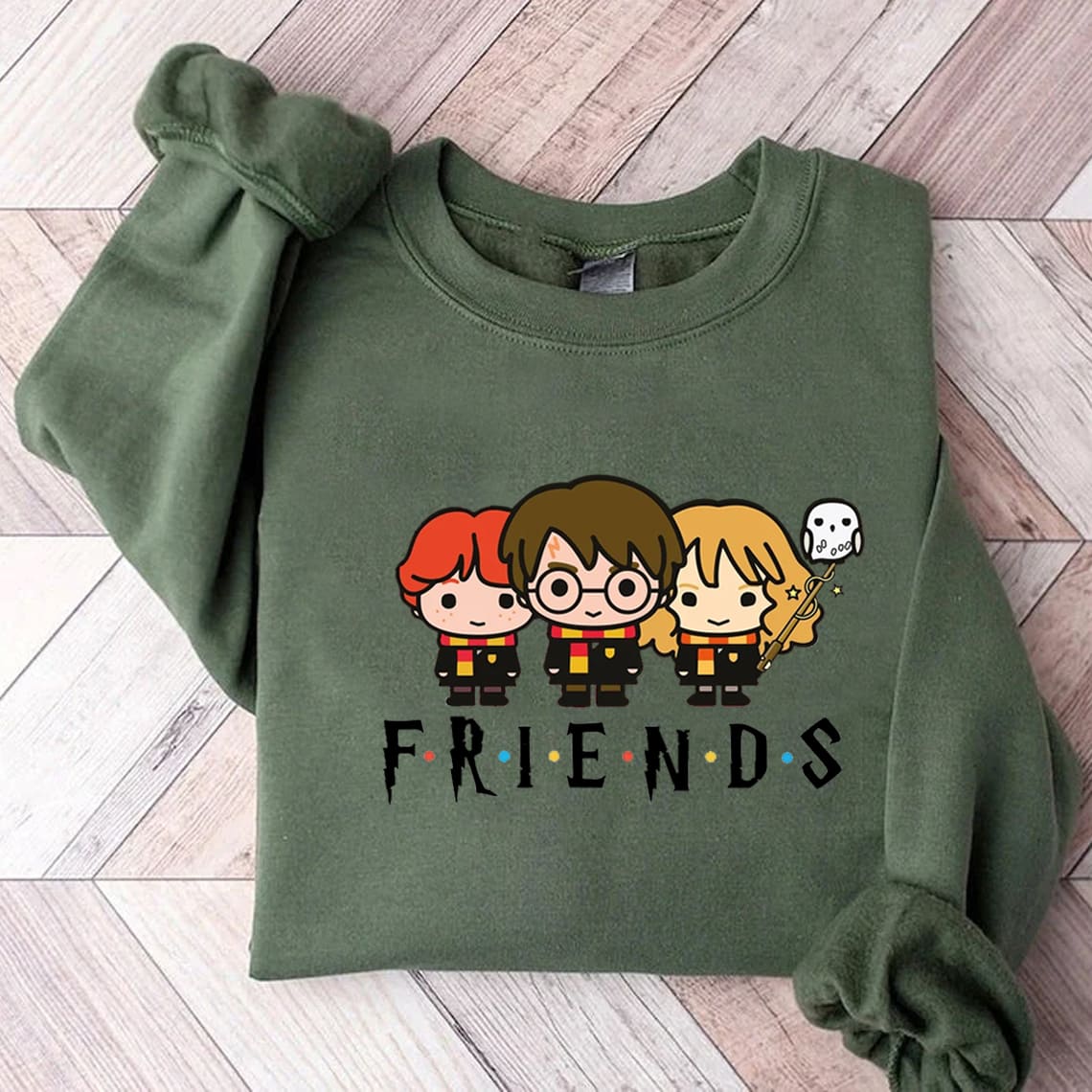 Cute Wizards Magic Print Sweatshirt